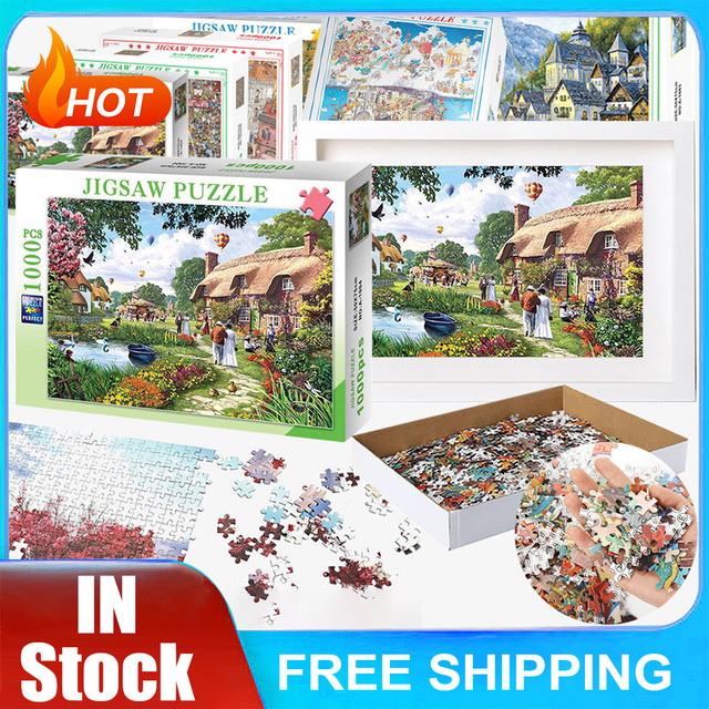 Quebra-cabeças para adultos e crianças, papel de descompressão, imagem  famosa, jogo de quebra-cabeça, brinquedos, 1000pcs - AliExpress